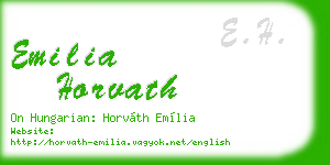 emilia horvath business card
