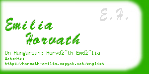 emilia horvath business card